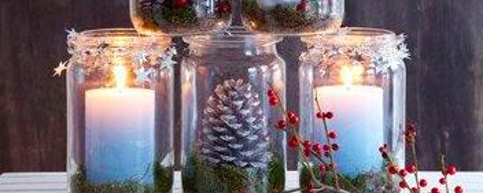 Fabriquez de jolies décorations hivernales avec des bocaux en verre!