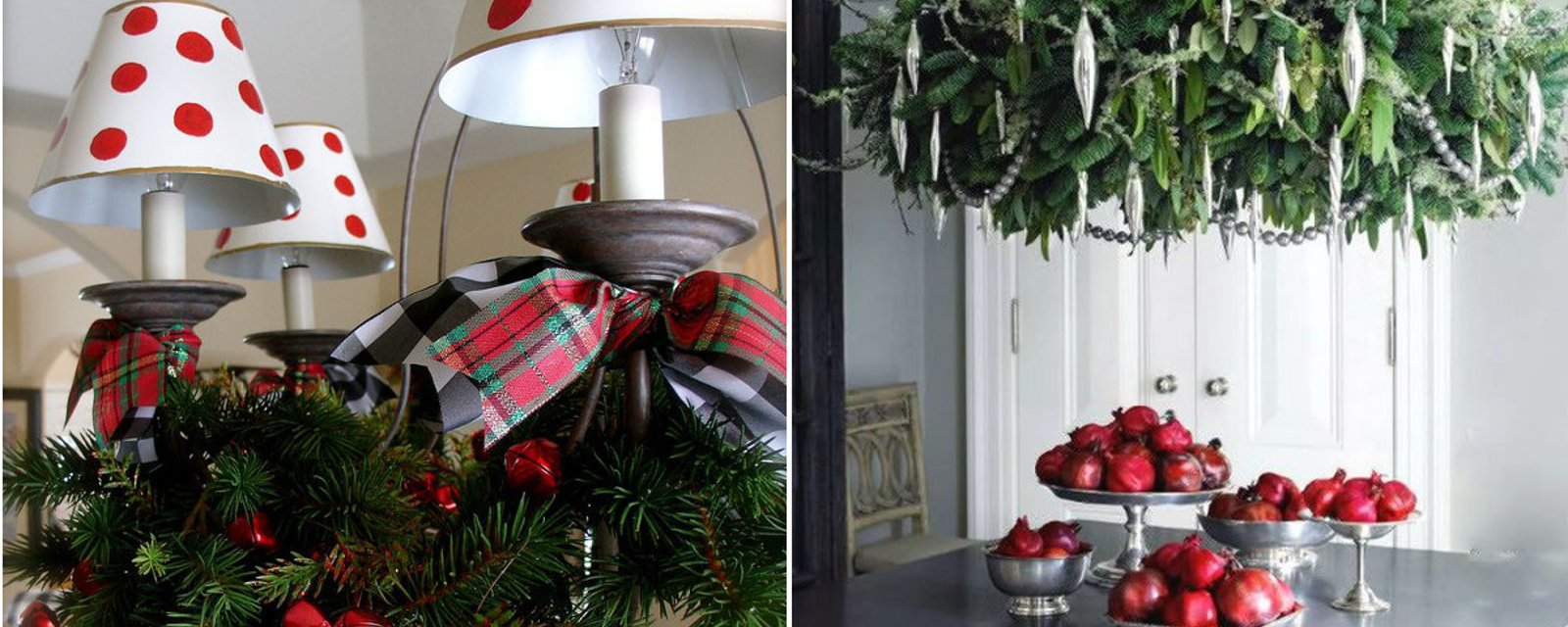 14 façons de décorer un lustre pour Noël