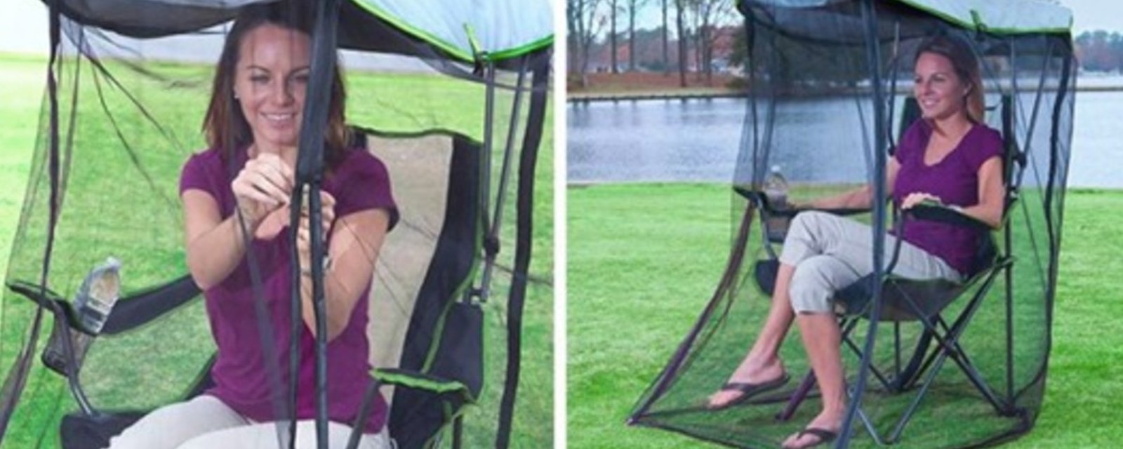 Cette chaise vous protège des moustiques et c'est le parfait accessoire de camping