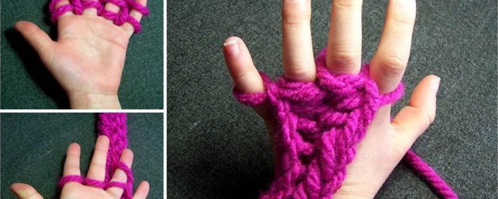 Apprenez aux enfants à tricoter avec les doigts! Plus une technique pour faire une écharpe! 