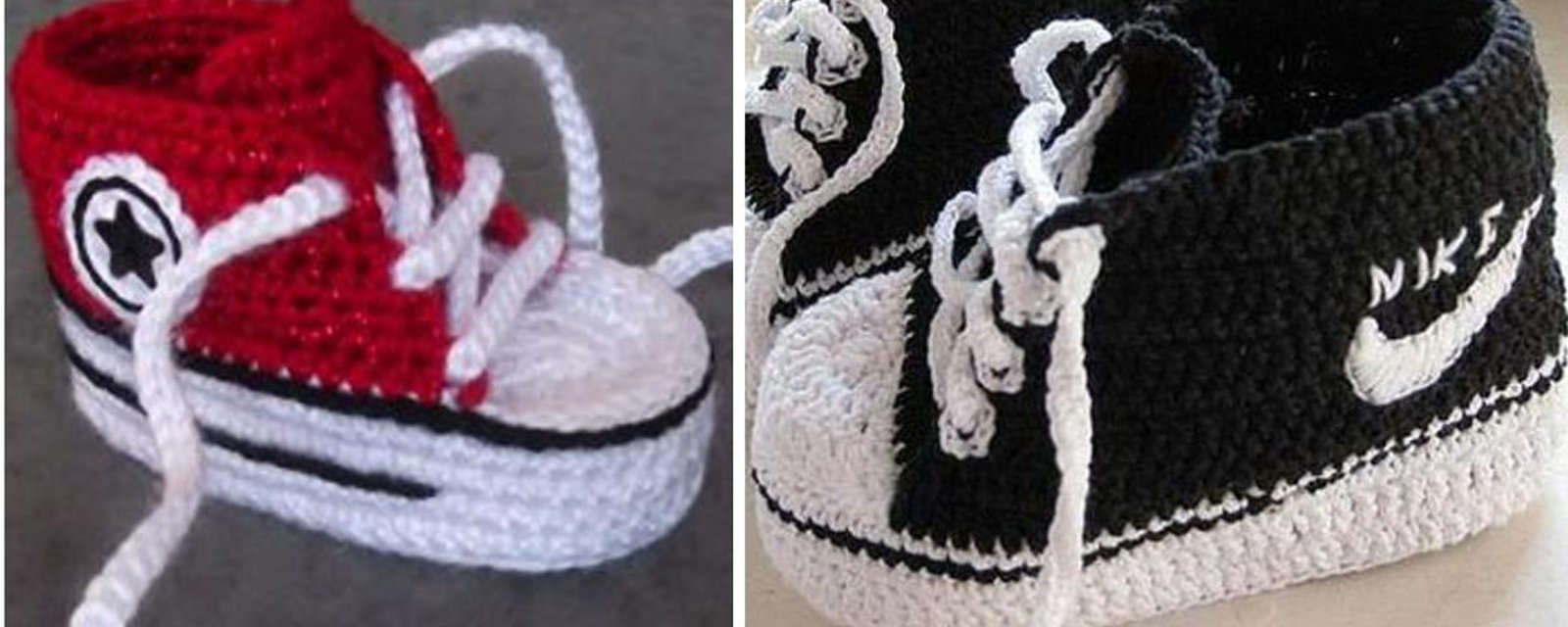 Mini Converse et pantoufles Nike pour bébé! Des patrons et des tutoriels gratuits! 