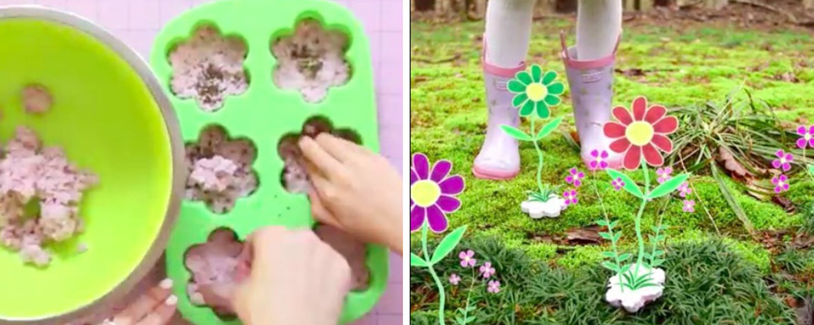 Fabriquez des bombes de semences avec les enfants! Plantez les fleurs, différemment! 