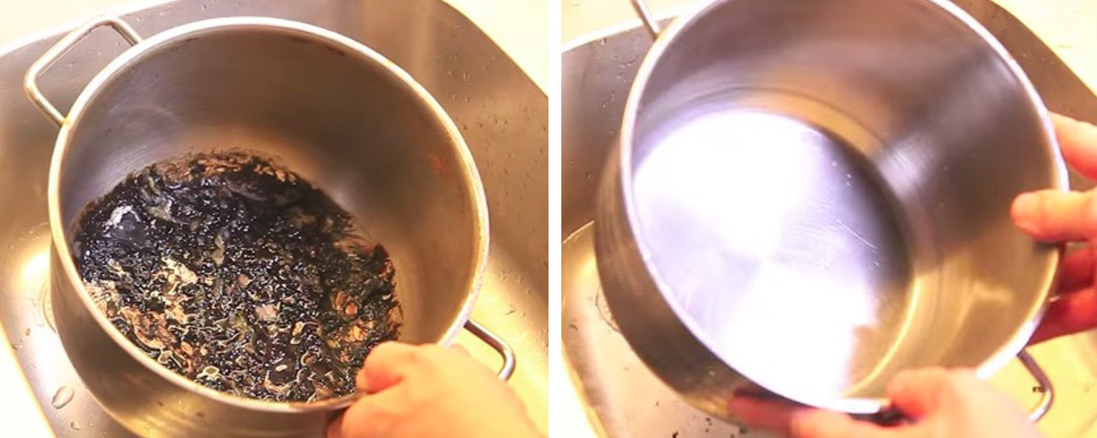 J'ai trouvé un truc étrange sur le net pour nettoyer ma casserole brulée! Et bien il fonctionne si bien, que je n'ai même pas eu à frotter! 