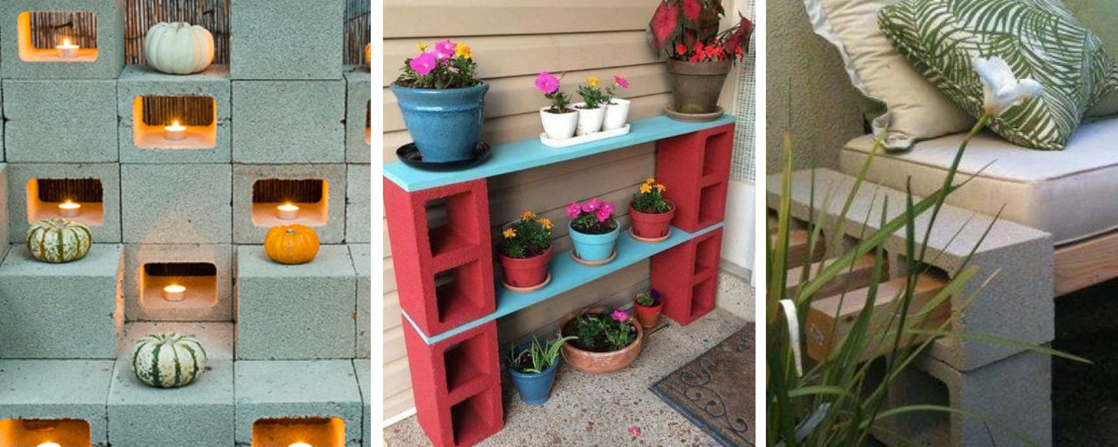 14 idées géniales pour décorer le jardin avec des blocs de béton! 