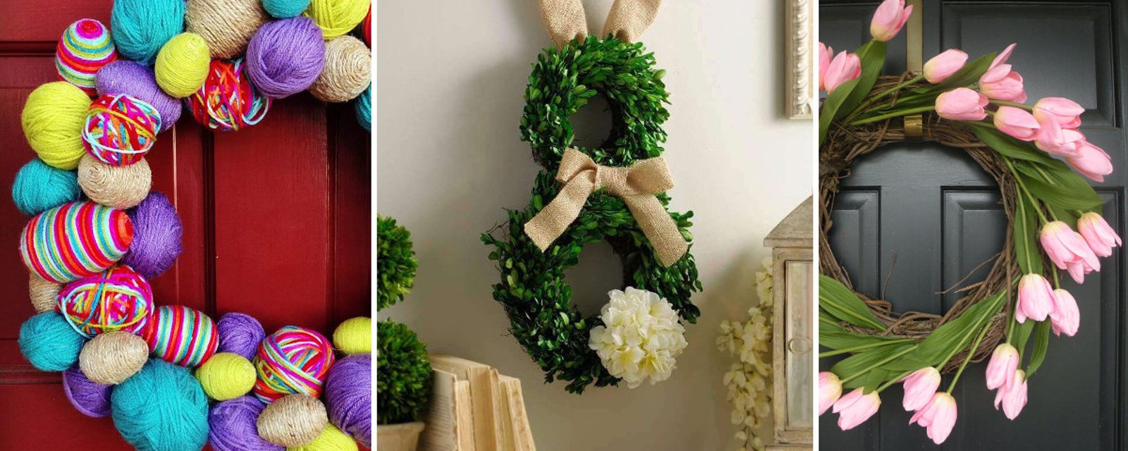 18 jolis modèles de couronnes pour décorer votre maison pour Pâques