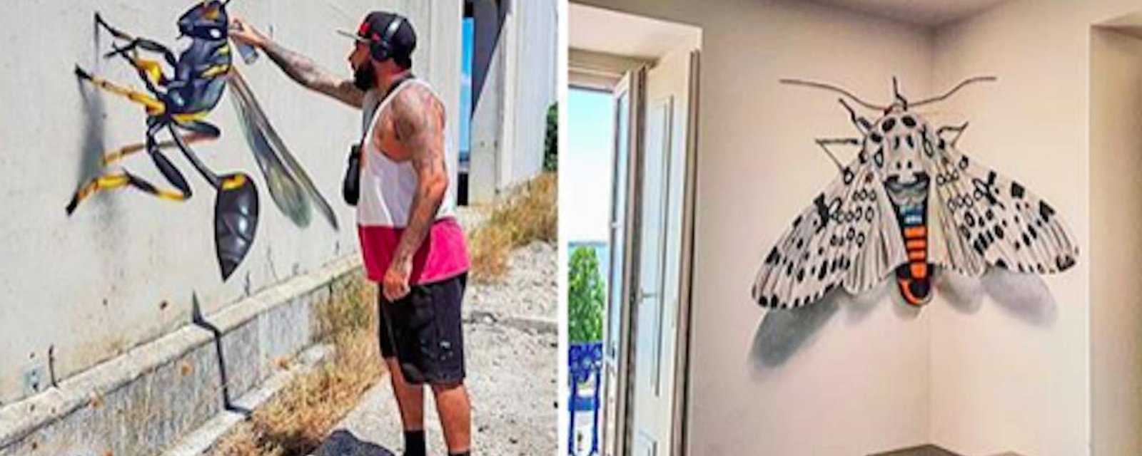 Un artiste de rue réalise des graffitis en 3D qui mélangent l’art et la réalité