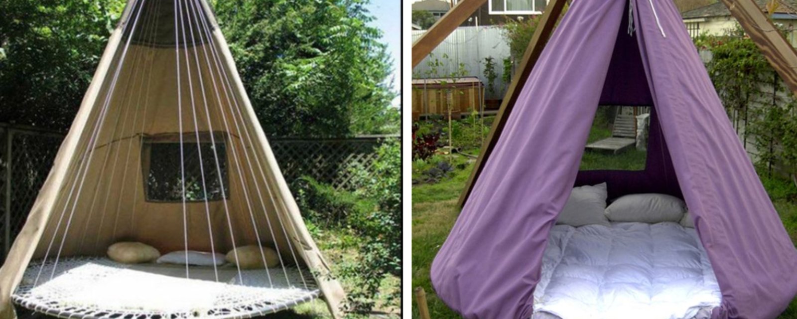 Transformez votre vieille trampoline en un superbe lit qui se balance