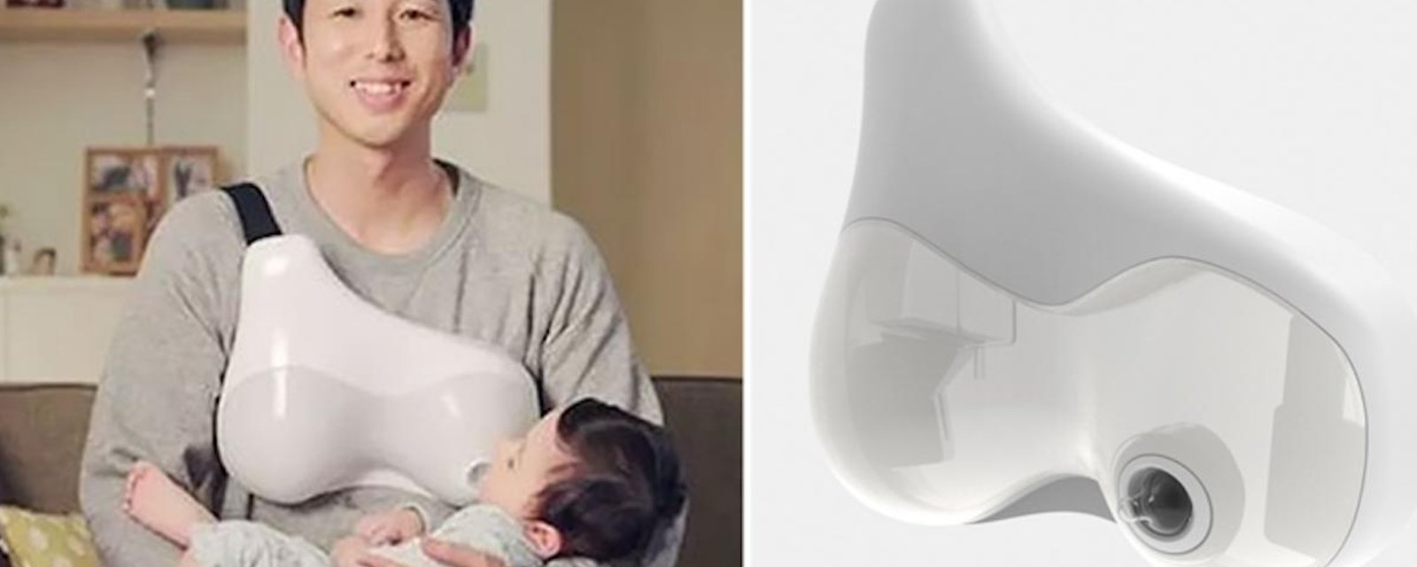 Des Japonais ont conçu un soutien-gorge que les pères puissent allaiter les bébés!