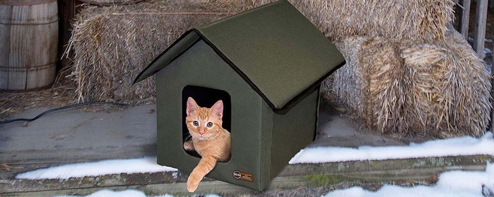 Saviez-vous qu'il est possible d'acheter une maison chauffante pour abriter les chats cet hiver?