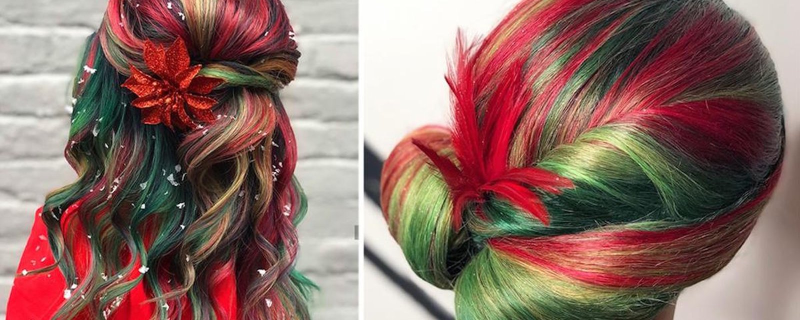 La tendance capillaire la plus festive de l'année: les cheveux aux couleurs de Noël!