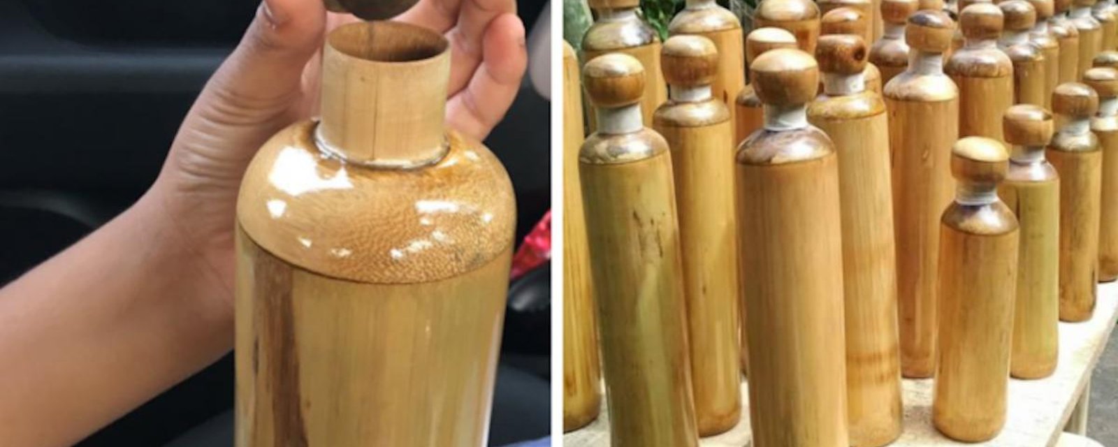 Un Indien fabrique des bouteilles en bambou pour remplacer le plastique