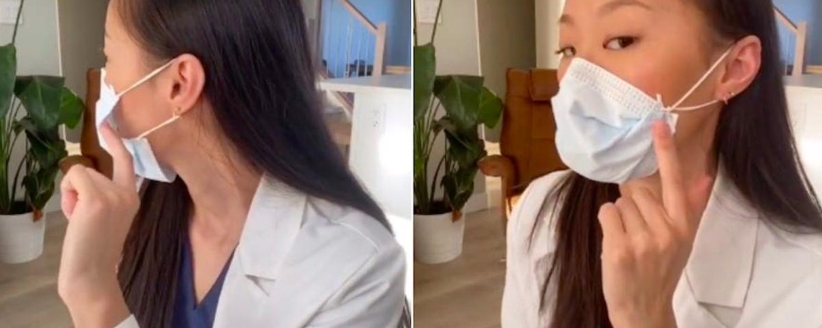 L’astuce ingénieuse d'une dentiste canadienne pour améliorer l'ajustement d'un masque facial a été vue plus de 3 000 000 de fois sur TikTok