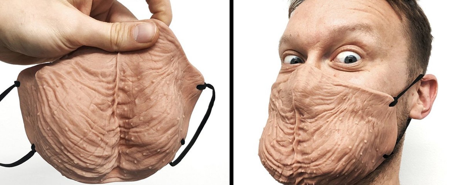 Le summum du ridicule en matière de masques a été atteint: un masque «testicules»!
