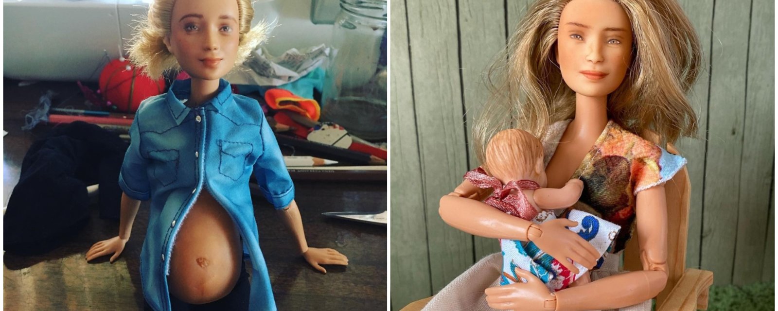 Allaitement, cernes, vergetures… elle crée des poupées pour montrer la réalité des mères aux enfants