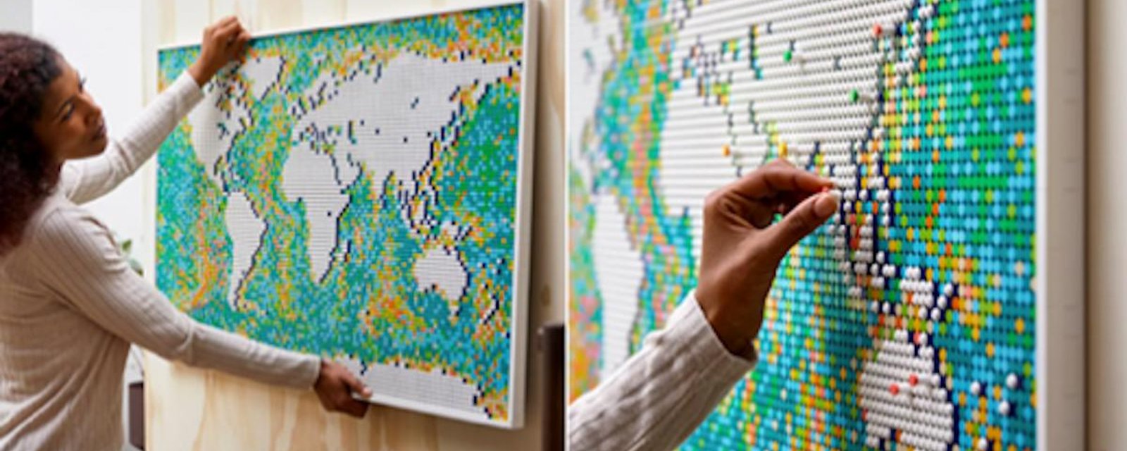 LEGO a créé une carte du monde à construire pour y indiquer nos voyages
