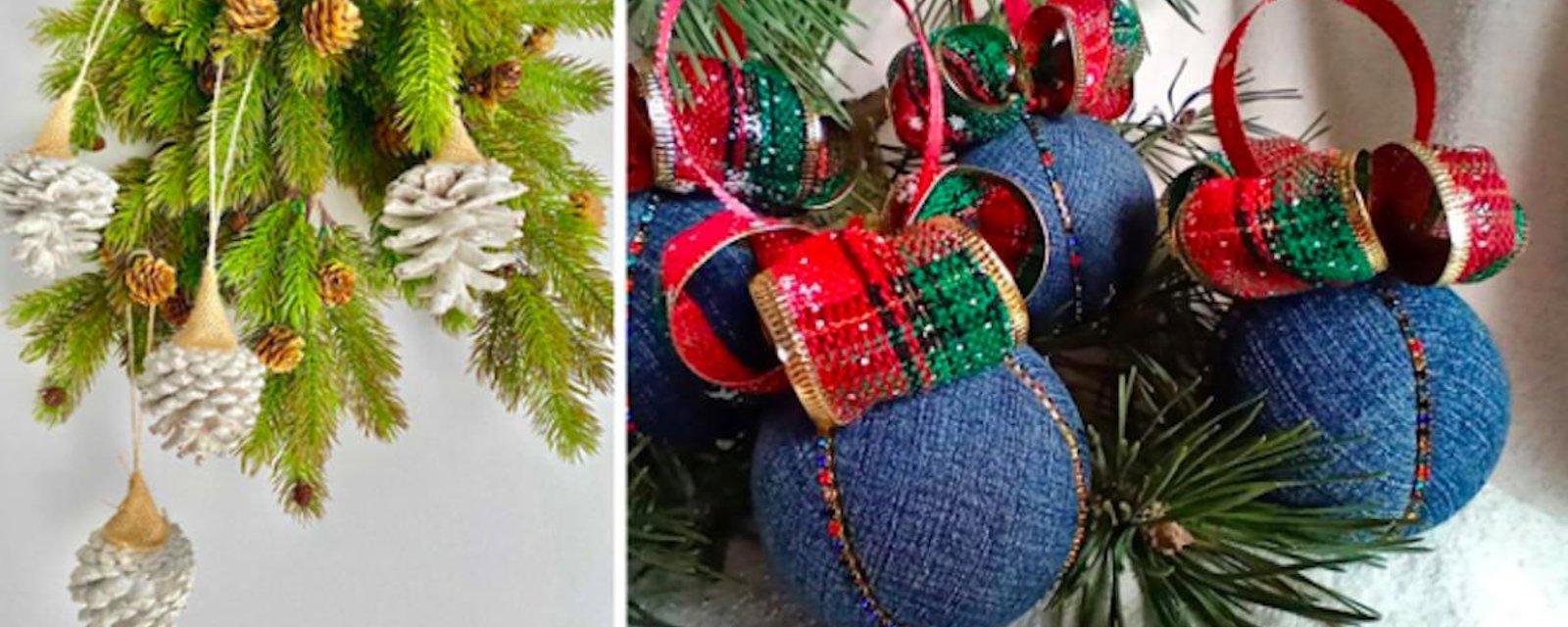 10 ornements de Noël fabriqués avec des matériaux de récupération