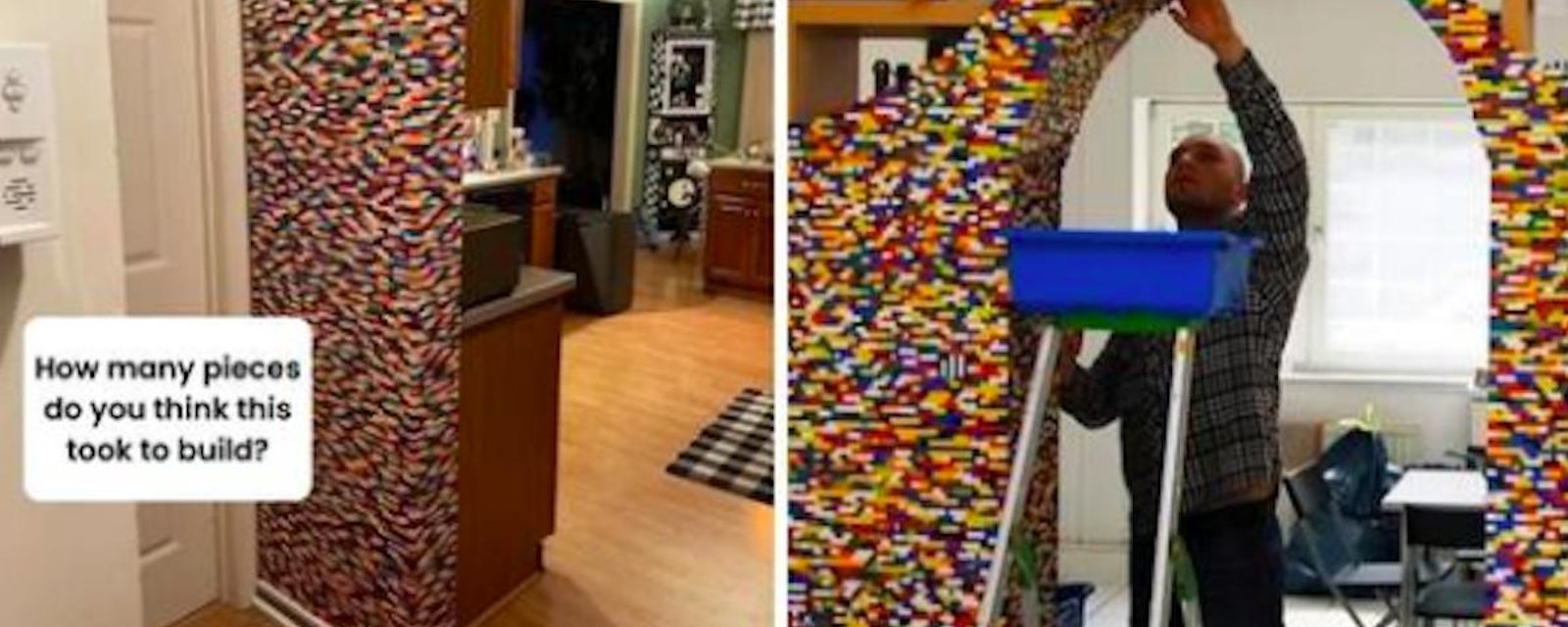 Une tendance qui se dessine: des murs grandeur nature faits avec des blocs LEGO