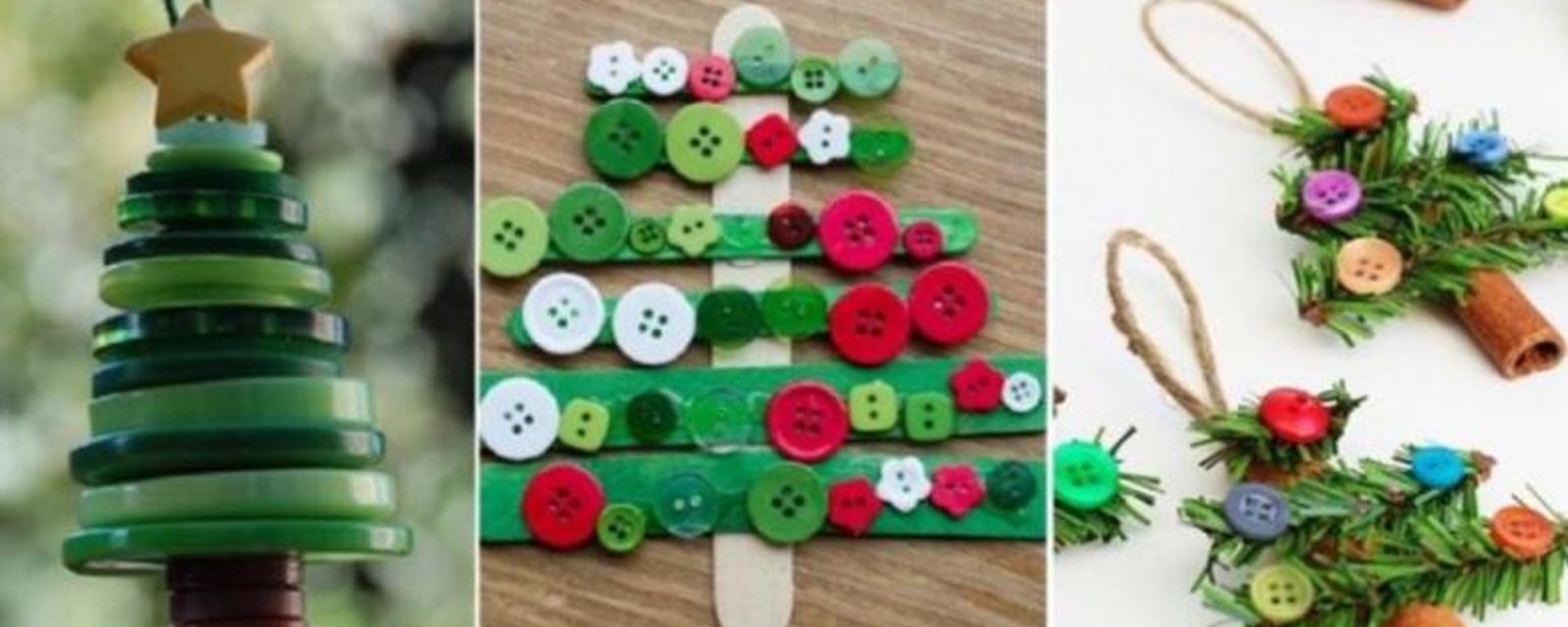 20 bricolages de Noël à faire avec les enfants, à partir de boutons récupérés de vieux vêtements! 