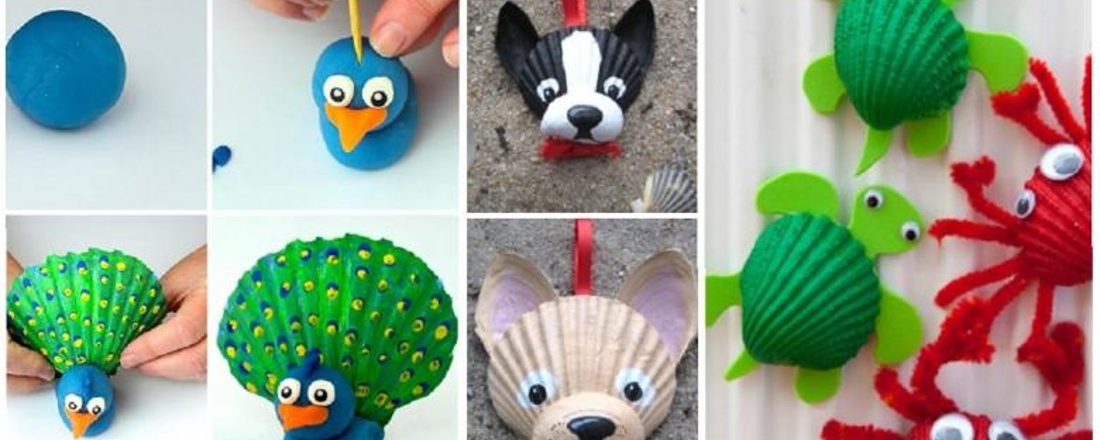 12 bricolages pour les enfants à faire avec des coquillages! 