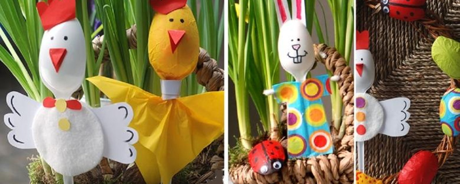 5 ADORABLES bricolages de Pâques les pour enfants, à faire avec des cuillères de plastique! 