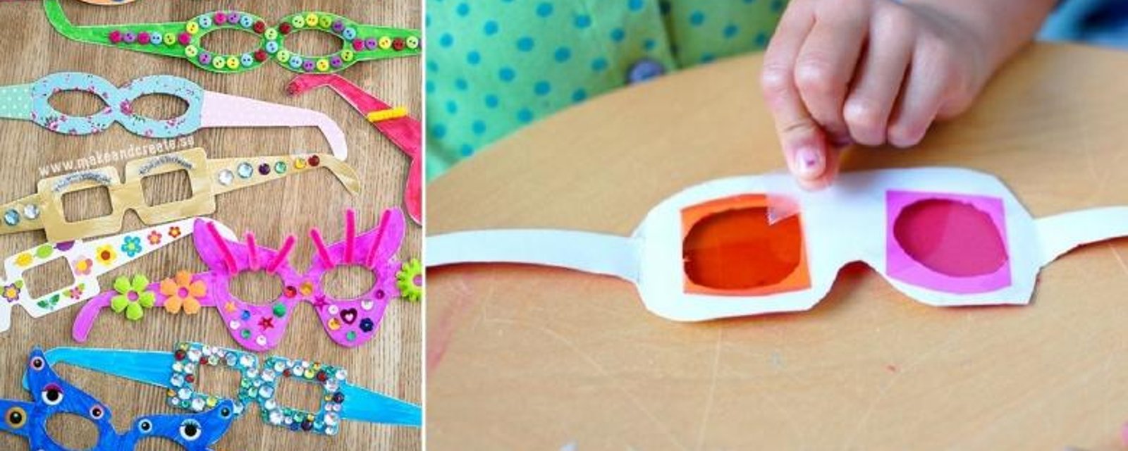 Fabriquez de drôles de lunettes avec les enfants! DES PATRONS GRATUITS! 