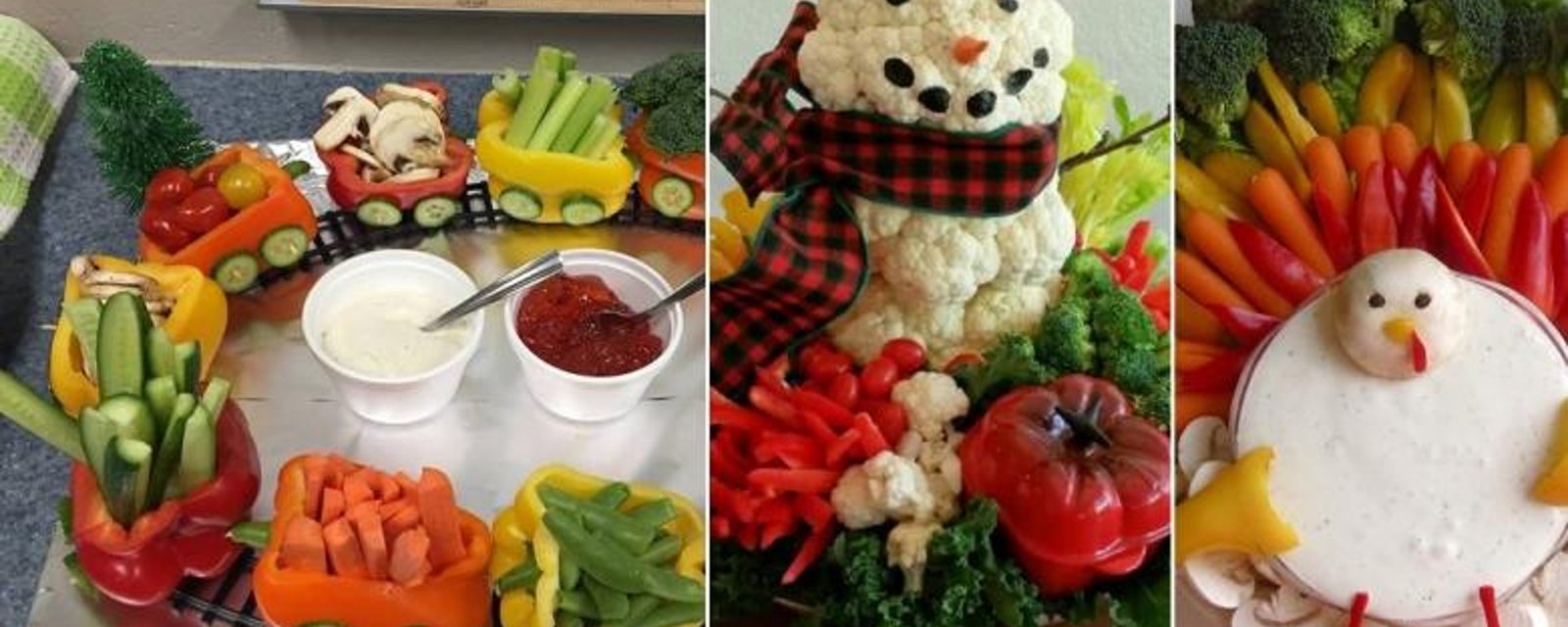 14 magnifiques plateaux de légumes, super faciles à monter pour Noël! 