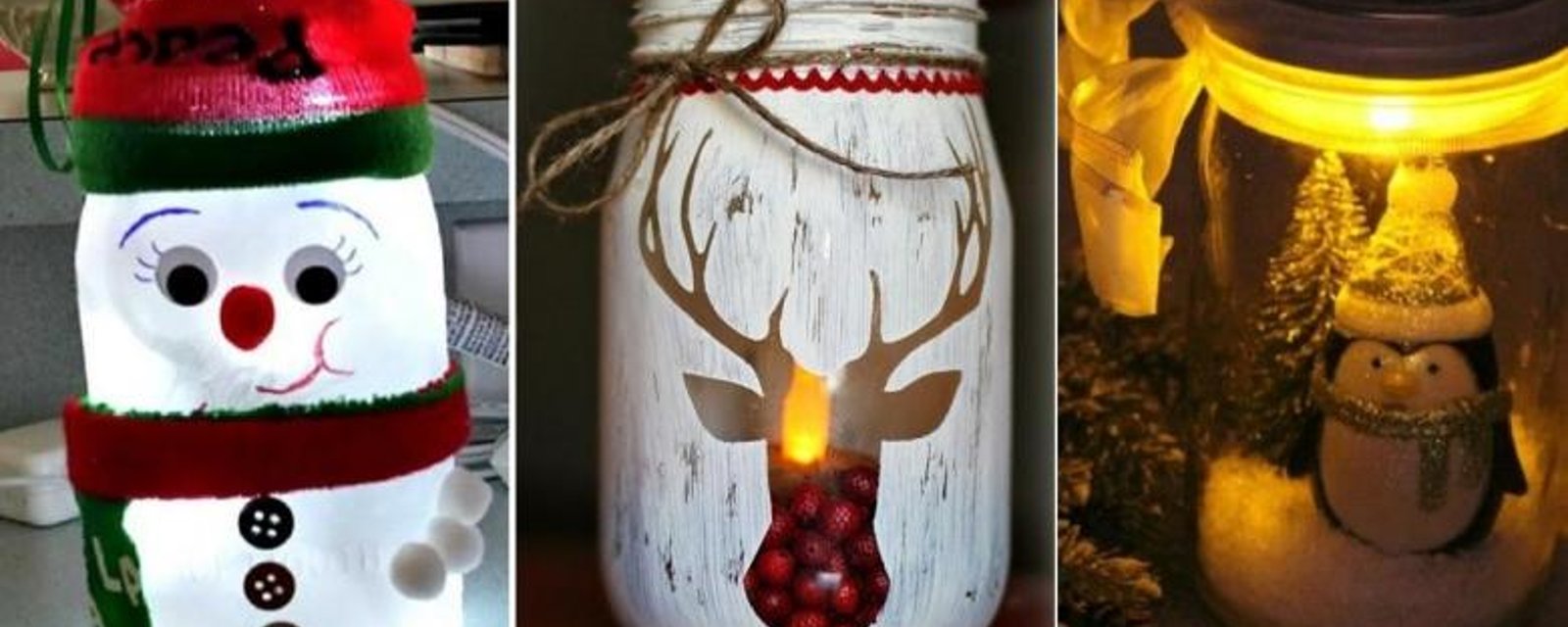 16 adorables façons de décorer les pots Masson pour le temps des Fêtes! 