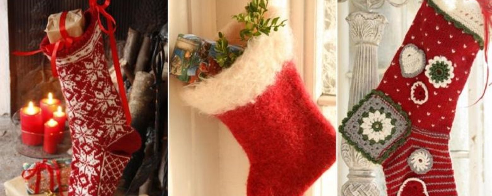 3 Patrons gratuits et en français pour tricoter de magnifiques bas de Noël! 