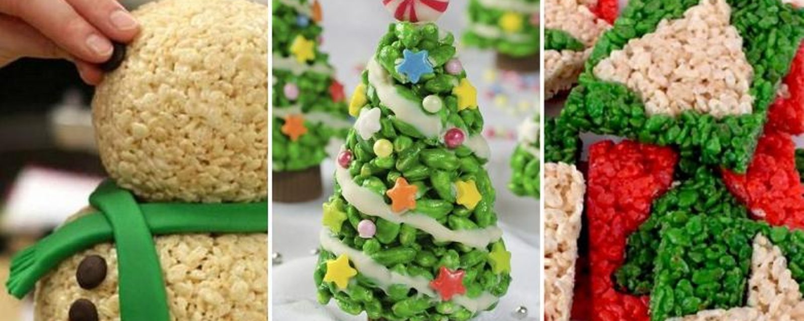 Voici 20 ADORABLES façons de servir des gâteries aux Rice Krispies pour Noël! 