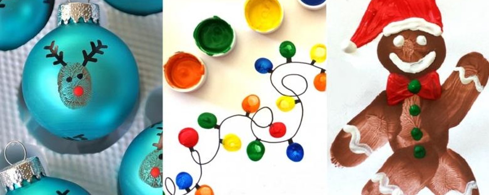 20 Bricolages de Noël à faire avec les empreintes de doigts des enfants! 