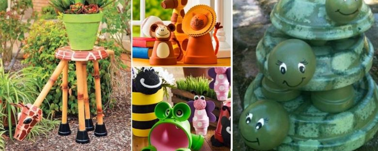 22 modèles d'animaux à bricoler en pot de terre cuite, pour décorer le jardin! 