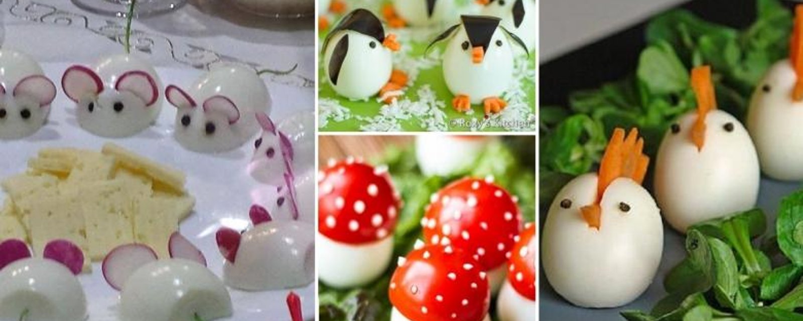 Voici 14 adorables façons d'apprêter les oeufs dans vos plats froids, ou dans les buffets de fêtes! 