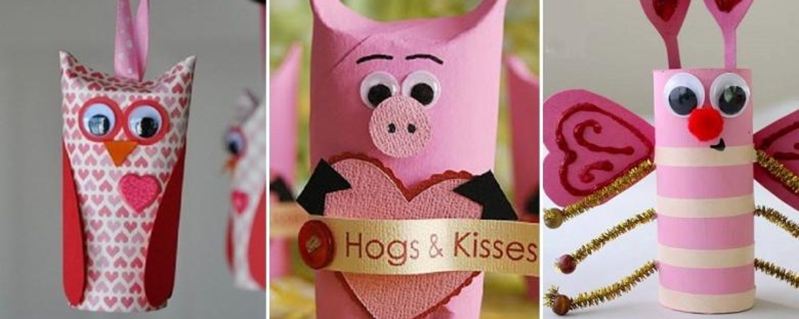 10 Adorables bricolages de Saint-Valentin pour enfants, à faire avec des rouleaux de papier!