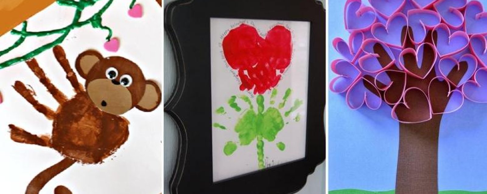 10 Nouveaux bricolages pour enfants, à peindre avec pieds et mains pour la Saint-Valentin! 