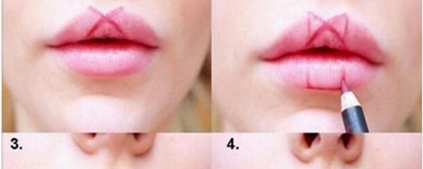 Elle marque des formes géométriques sur ses lèvres et le résultat est génial!