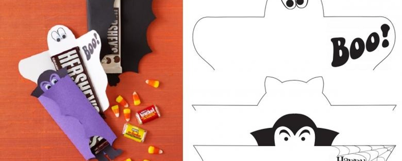 3 patrons gratuits! Offrez des chocolats aux enfants qui viendront à votre fête d'Halloween! 