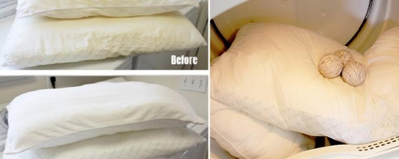 Comment laver les oreillers jaunis! Obtenez des oreillers blancs comme neige!