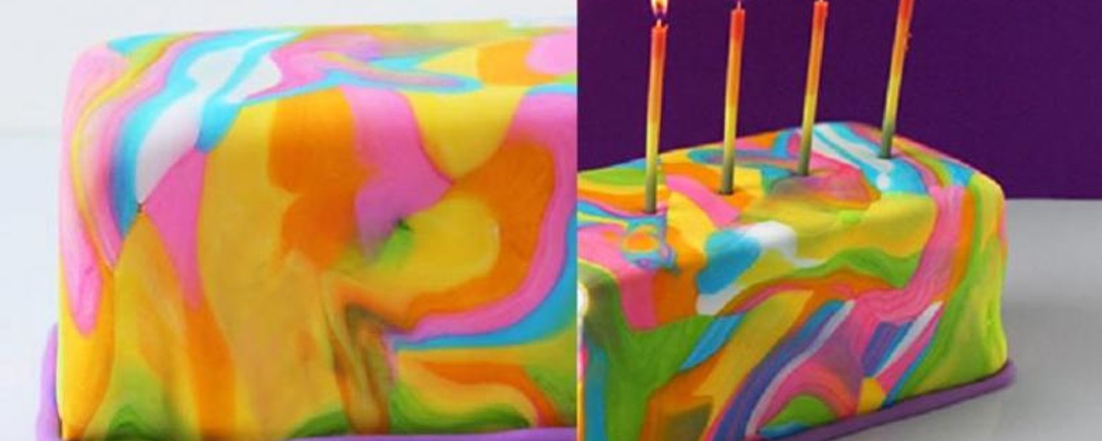 Comment faire un gâteau d'anniversaire arc-en-ciel SURPRISE!!! 