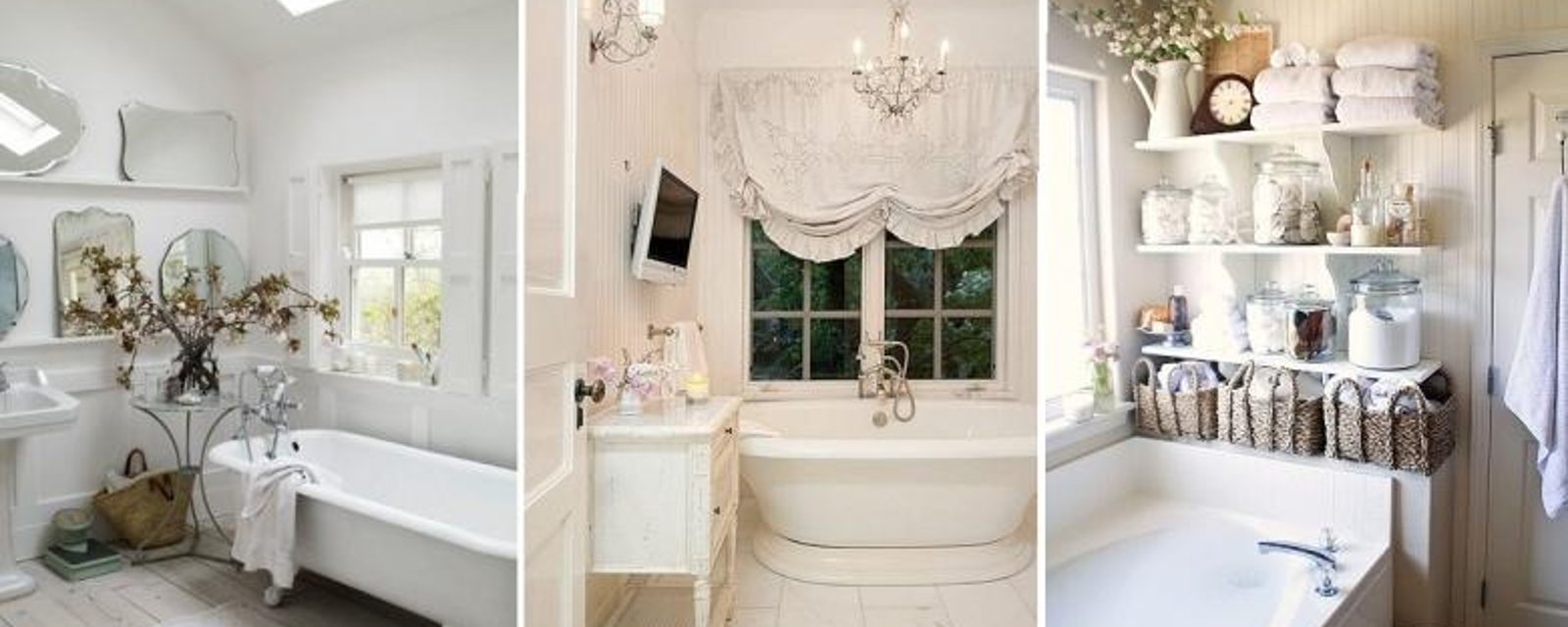 18 Magnifiques idées pour rendre une salle de bain, un peu plus Shabby Chic! 