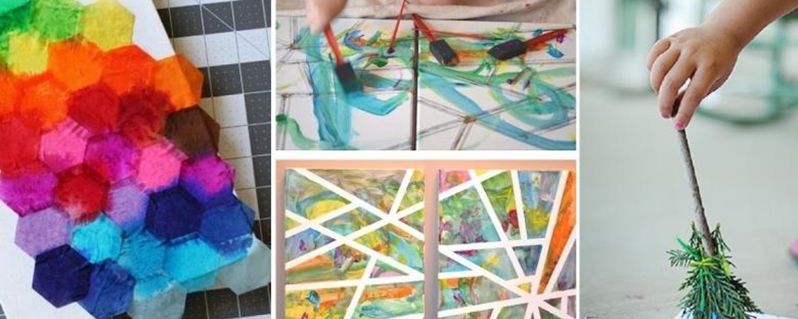 7 Magnifiques activités de peinture et collage à faire avec les enfants! 