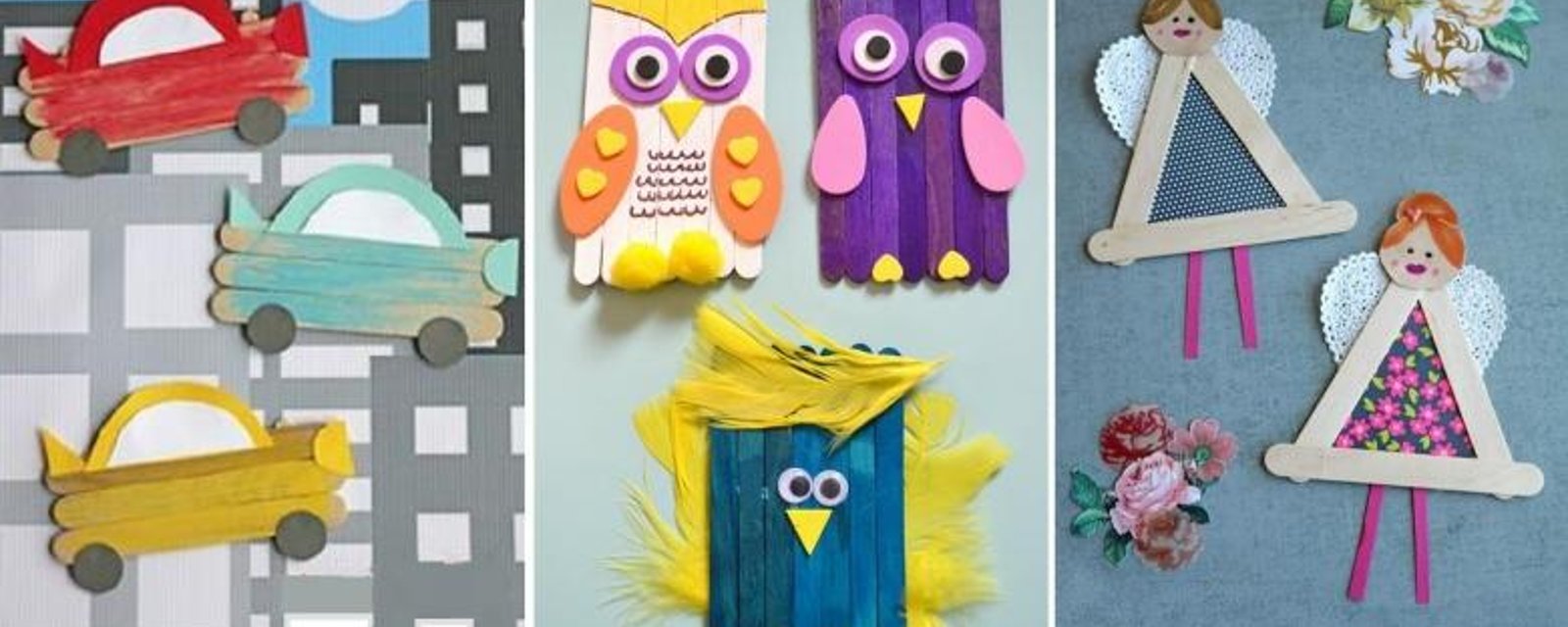 10 Magnifiques bricolages pour enfants faits avec des bâtons popsicles! 