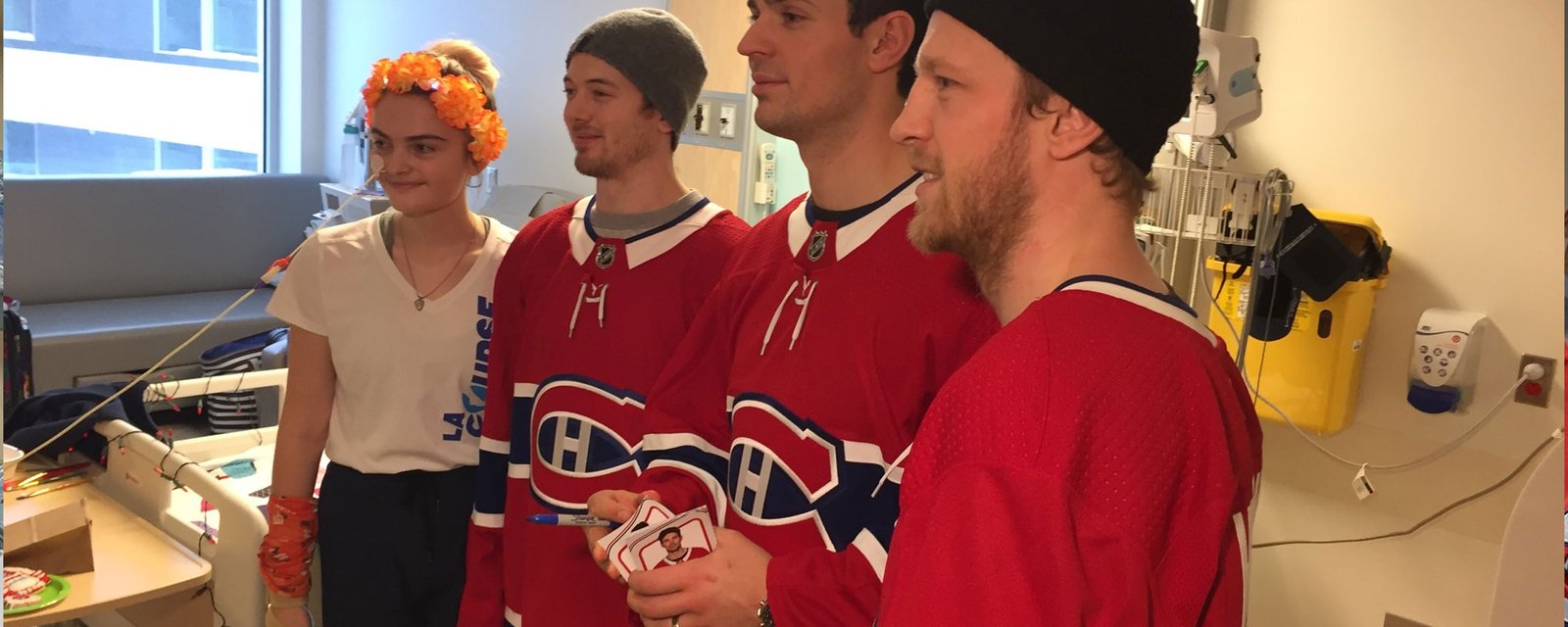 Les joueurs des Canadiens ont rencontré des enfants malades aujourd'hui