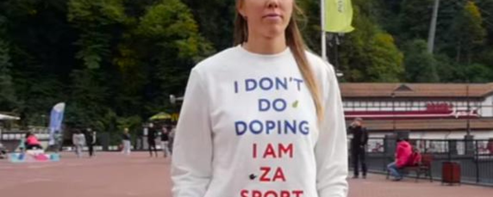 L'athlète russe qui portait un chandail «I don't do doping» s'est fait prendre pour dopage