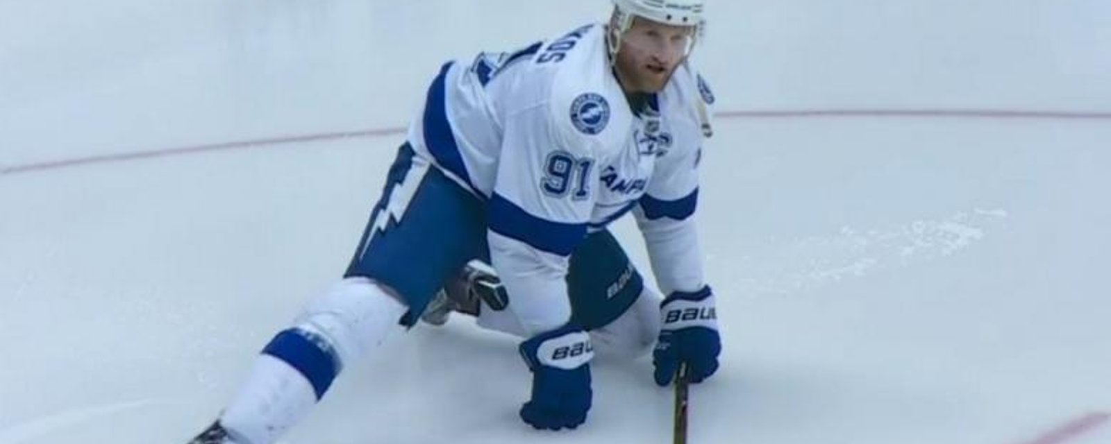 Watch Steven Stamkos hit the ice for the first time this postseason.