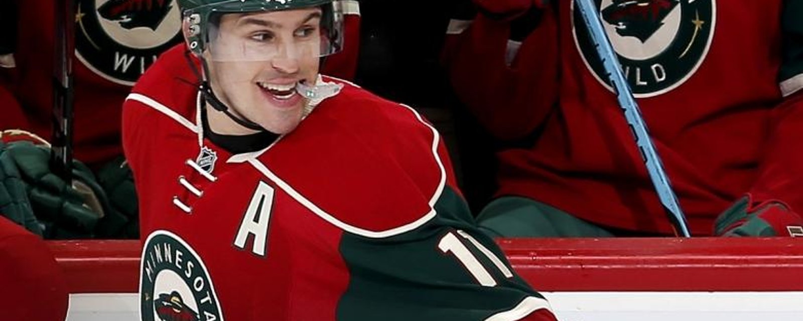 Zach Parise appears thrilled with the Wild's latest addition.