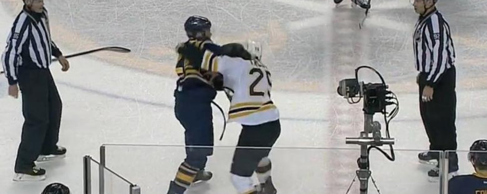 Unlikely fighters Talbot and Larsson go toe to toe!