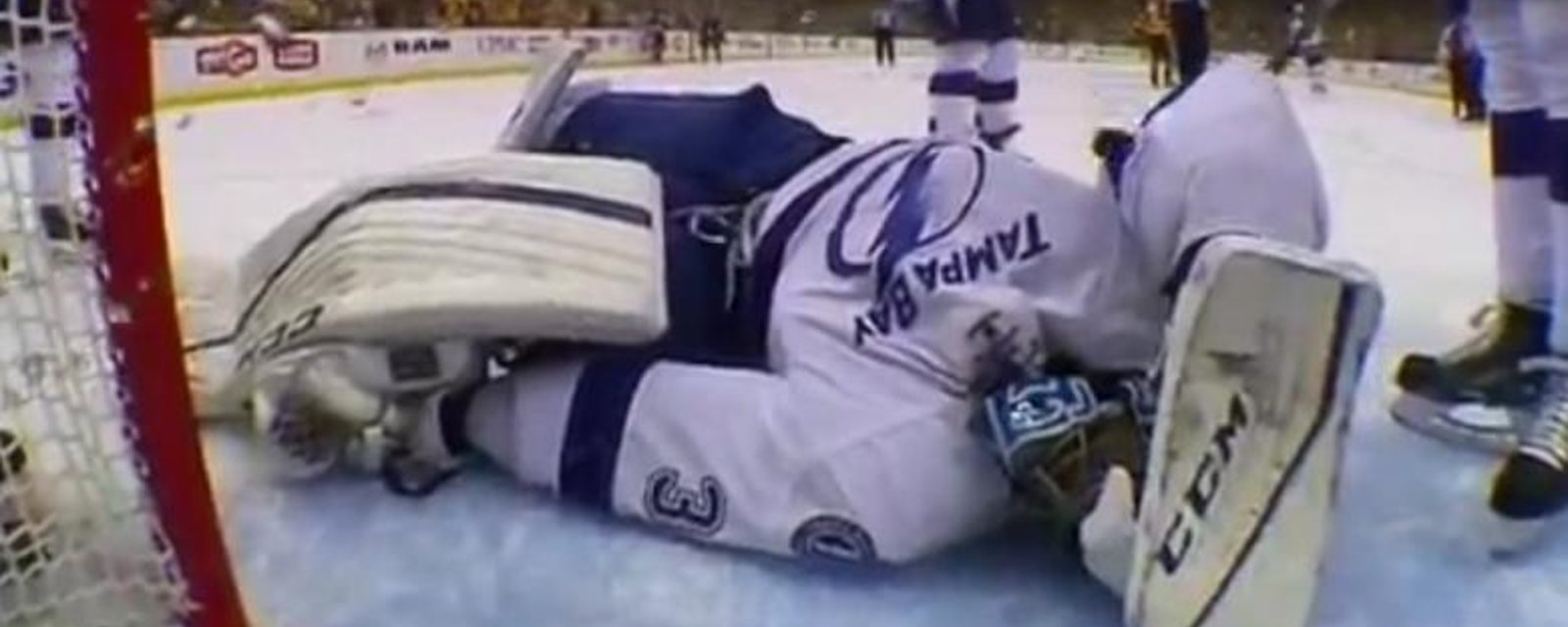 Breaking: Star goaltender injured and carted off on a stretcher in Game 1.