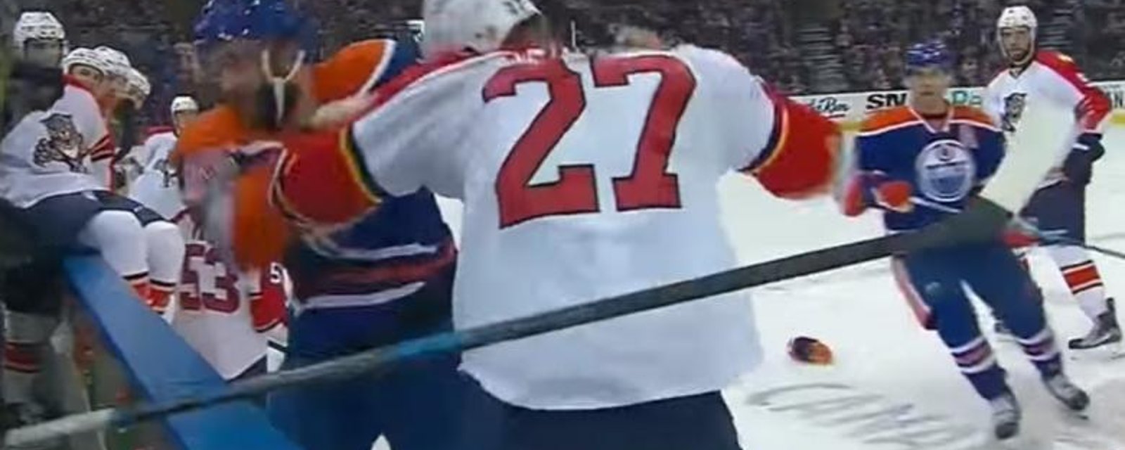 Fight between Bjugstad and Gryba leaves one man a bloody mess.