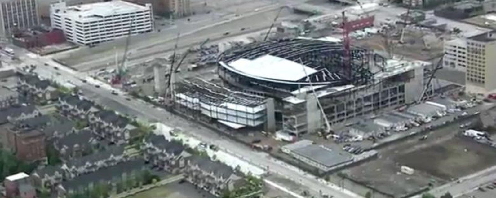 Video shows progress on Red Wings new “Little Caesars Arena.”