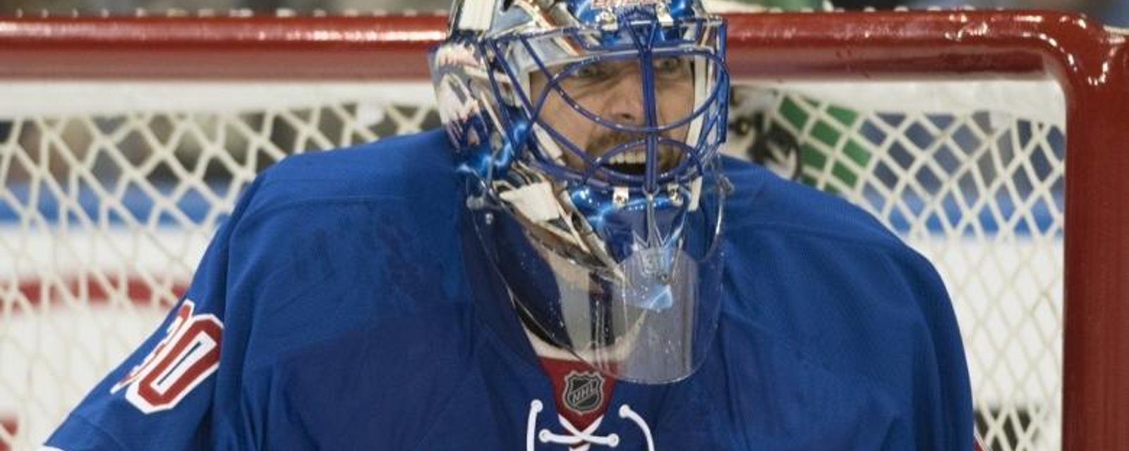 Henrik Lundqvist unveils an awesome new mask for the World Cup!